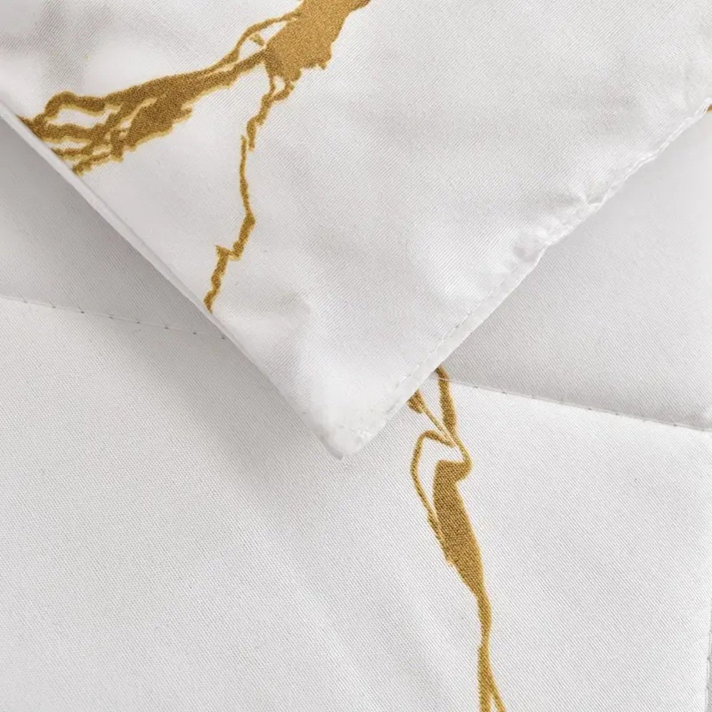 Marble White Duvet Cover Set - 5