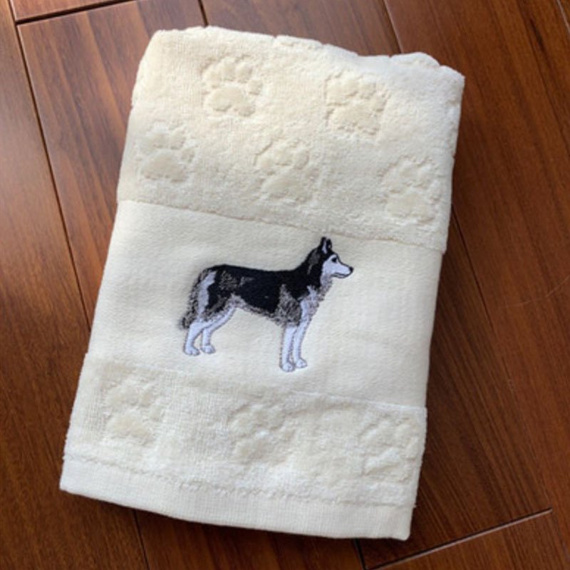 Dog Embroidery Water Absorbing Wash Towel - 8