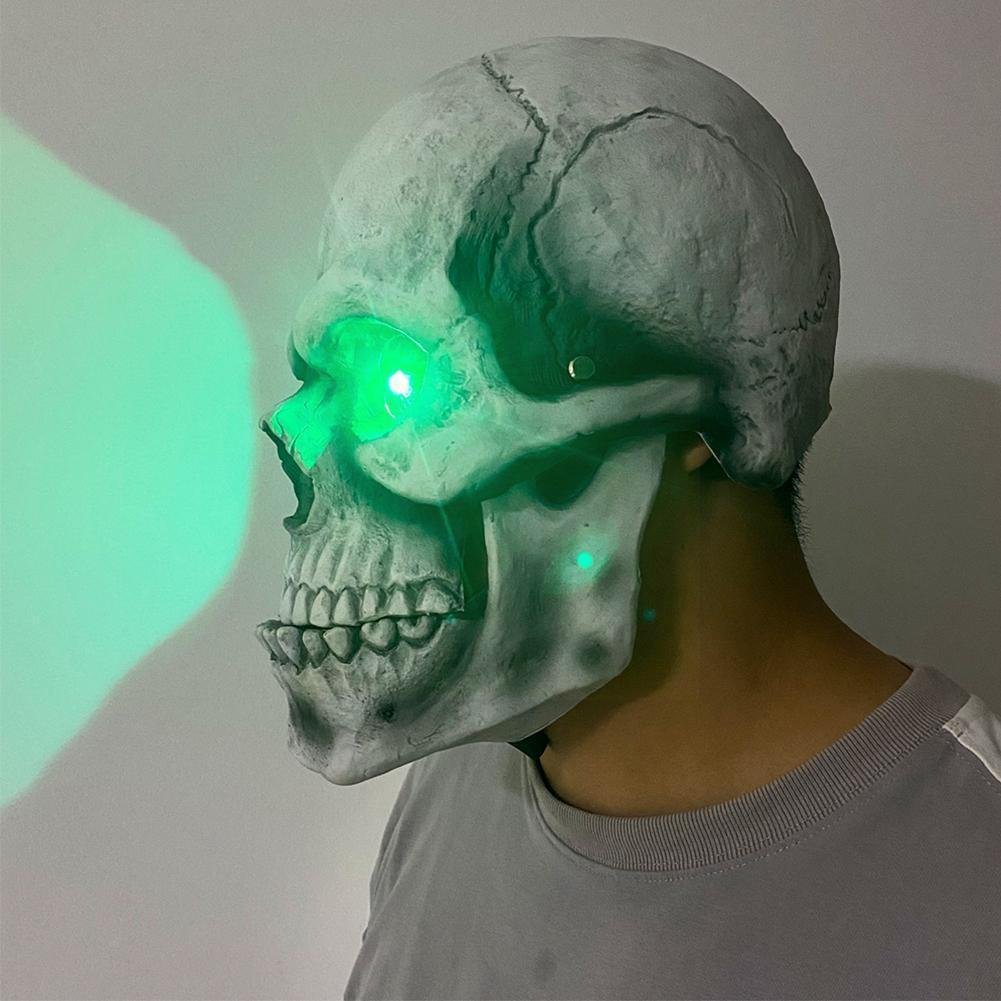 Halloween Skull Movable Mouth Latex Mask Halloween Kills Mask Cosplay Scary Killer Full Face Helmet Halloween Party Costume Prop - 2