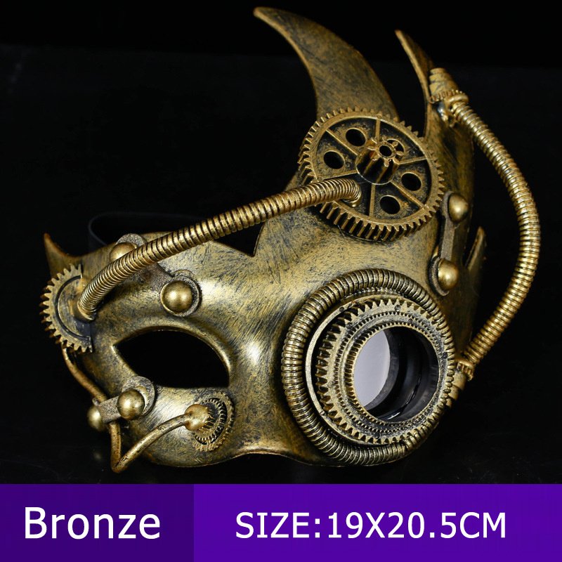Mechanical Steampunk Retro Half Face Mask - 6