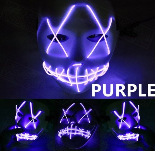 Halloween Led Glowing Full Face Mask - 2