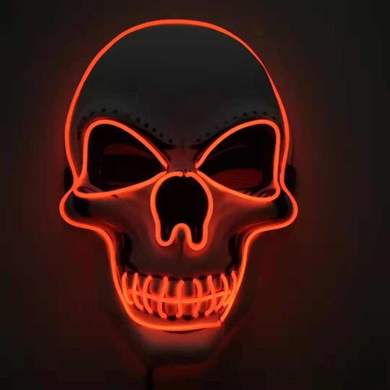 Skull LED Glowing Halloween Mask - 5