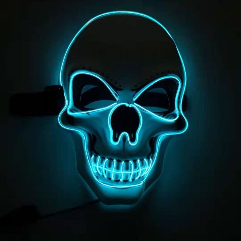 Skull LED Glowing Halloween Mask - 9