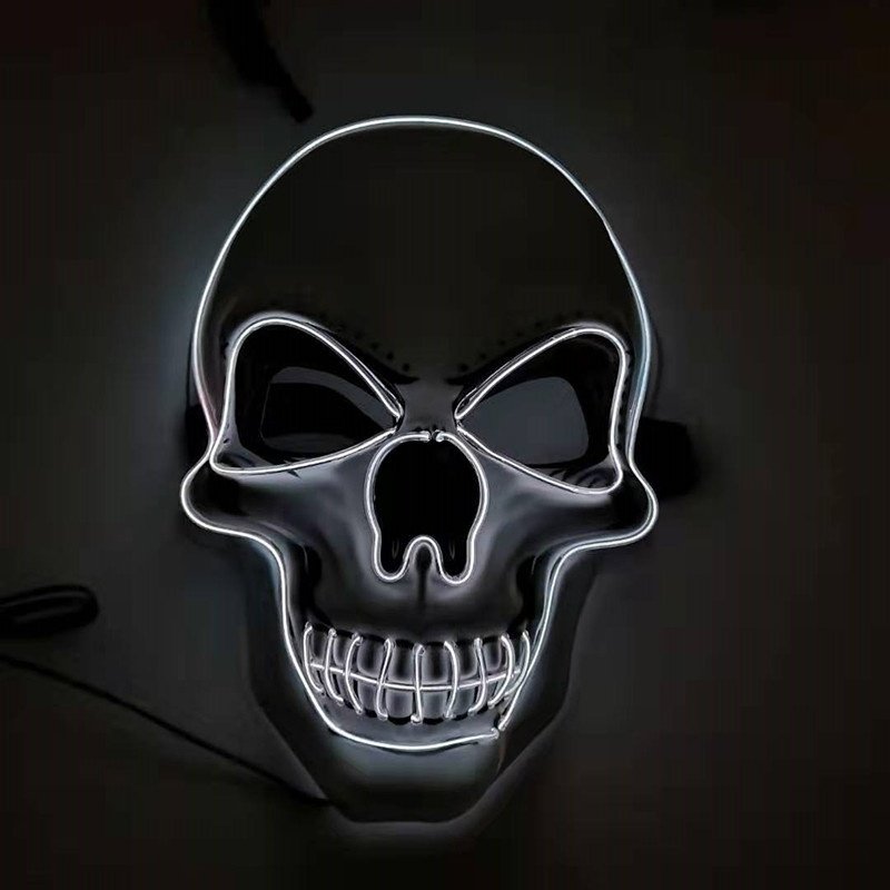 Skull LED Glowing Halloween Mask - 6