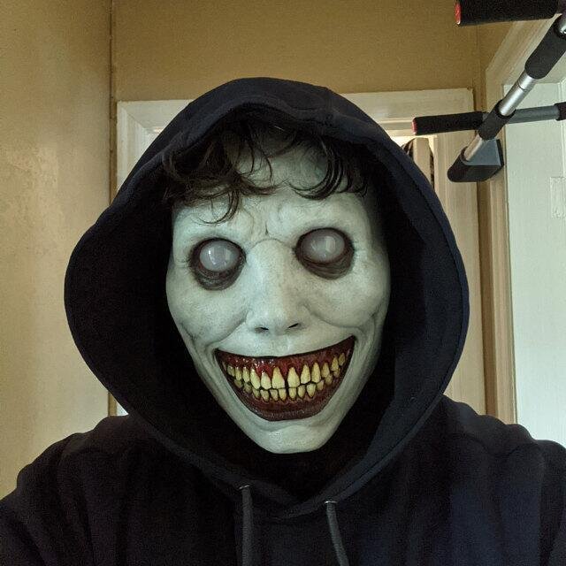 Halloween Scary White Eyed Demon Mask - 8
