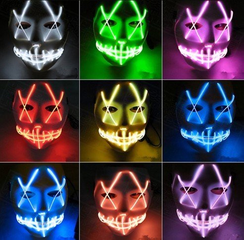 Halloween Led Glowing Full Face Mask - 5
