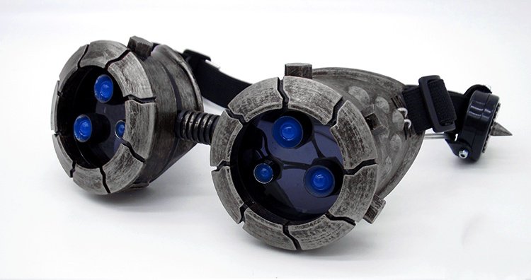 BadBoyStudio steampunk glasses cyber glow mask gas mask - 5