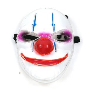LED Mask Illuminated Glowing Joker Mask For Costume Halloween Rave Cosplay Party Xmas - 2