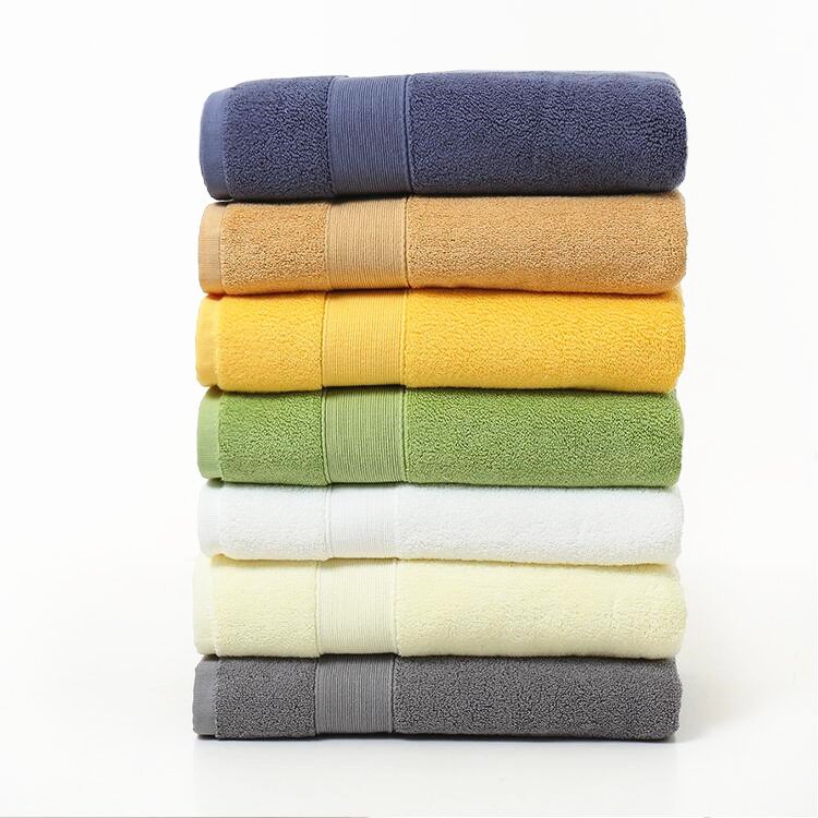 Cotton thickened plain colored bath towel - 2