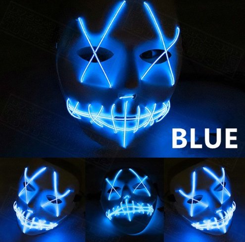 Halloween Led Glowing Full Face Mask - 9