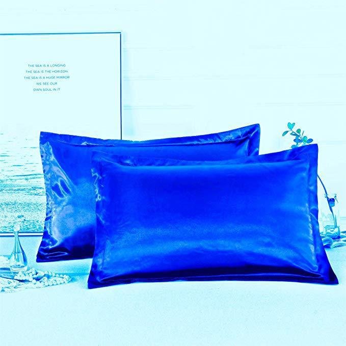 Pure color silk single pillow case - 2