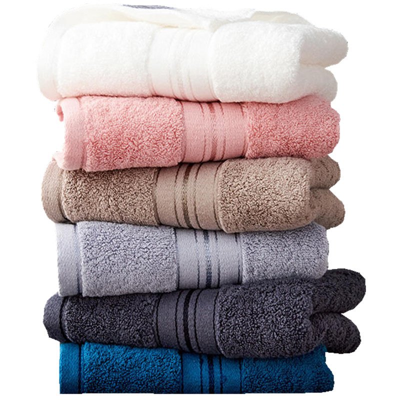 Pure Color Thick Cotton Bath Towel Set Towel Set Increased Pure Cotton Beach Towel Beauty Salon Bath Towel - 7