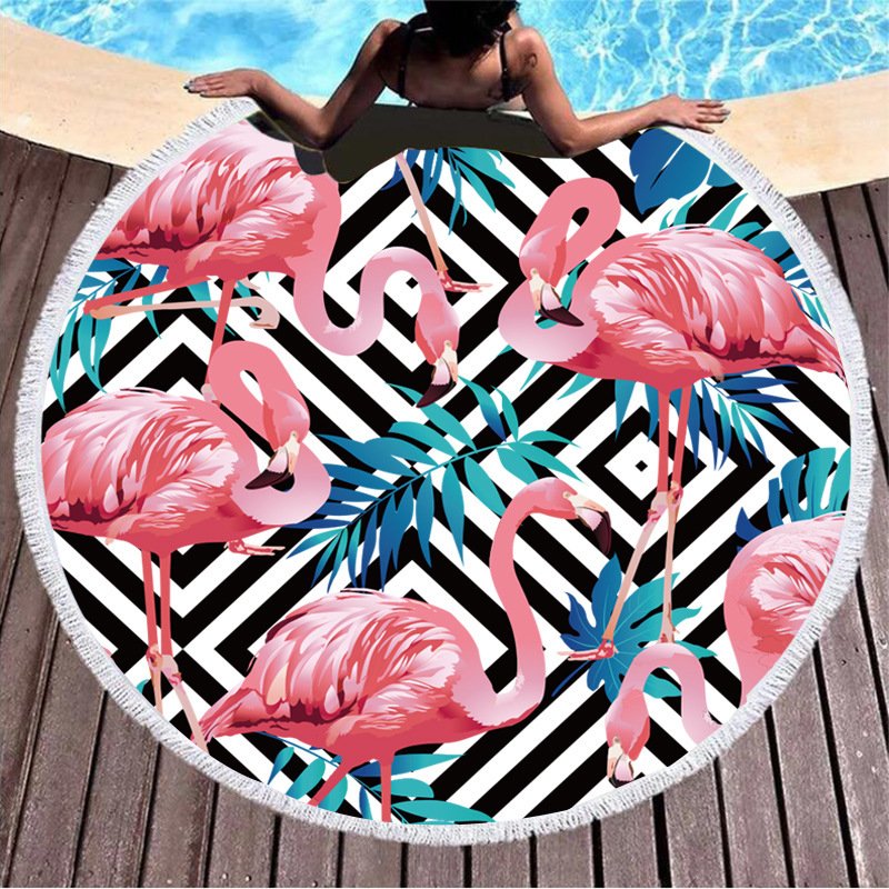 Round Printed Beach Towel - 2