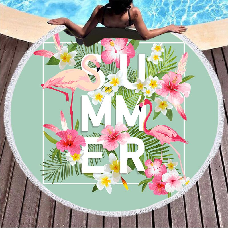 Round Printed Beach Towel - 5