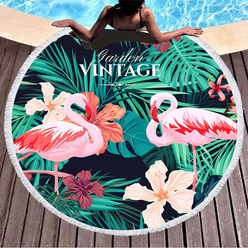 Round Printed Beach Towel - 7