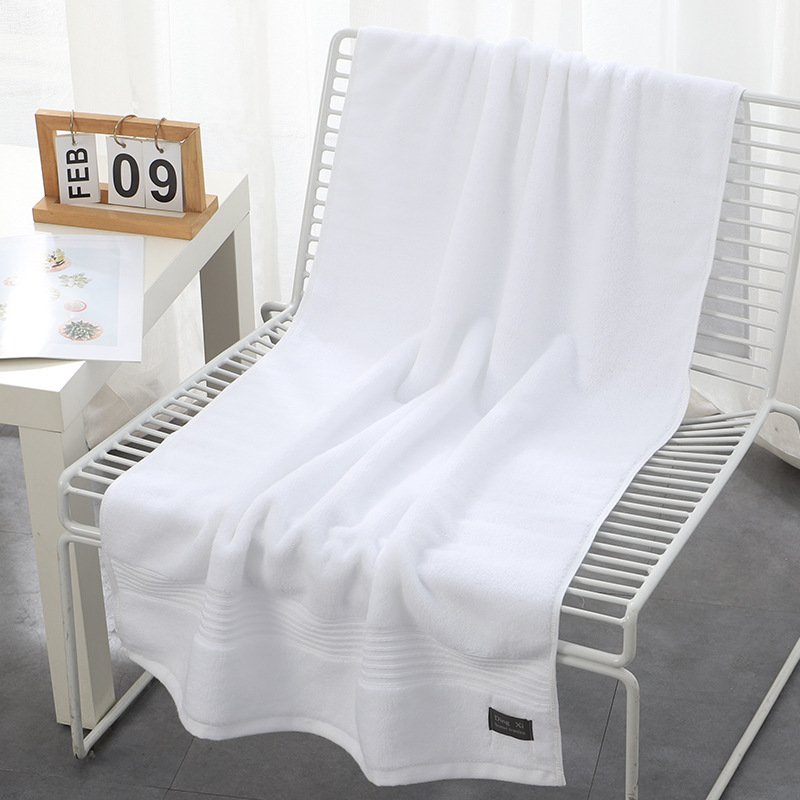 Pure Cotton 500g Bath Towel Thickened Soft Absorbent Hotel Beauty Salon Gift Large Towel Manufacturer Wholesale Custom Logo - 5