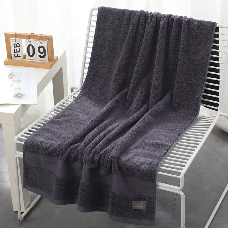Pure Cotton 500g Bath Towel Thickened Soft Absorbent Hotel Beauty Salon Gift Large Towel Manufacturer Wholesale Custom Logo - 3
