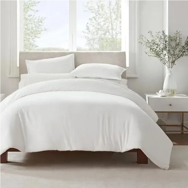 Serta Simply Clean Pleated Duvet Cover Queen - 5