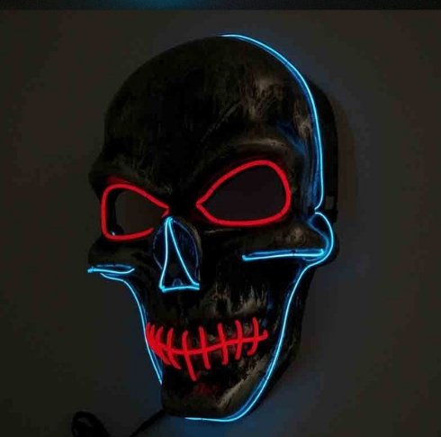 Halloween Led Glowing Full Face Mask - 10
