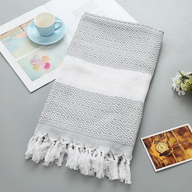 Handmade Tassel Blanket Turkish Beach Towel - 6