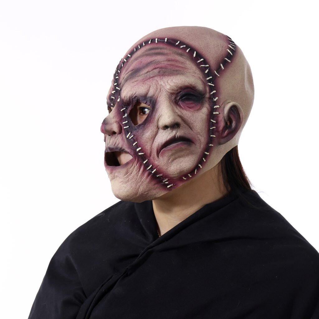 Halloween Three-sided Grimace Horror Mask Cosplay Mask Party Scary Mask Prop - 7