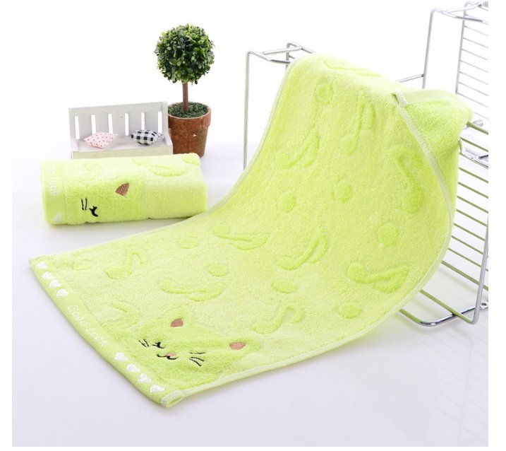 Bamboo Fiber Kitten Face Bath Towels - 6