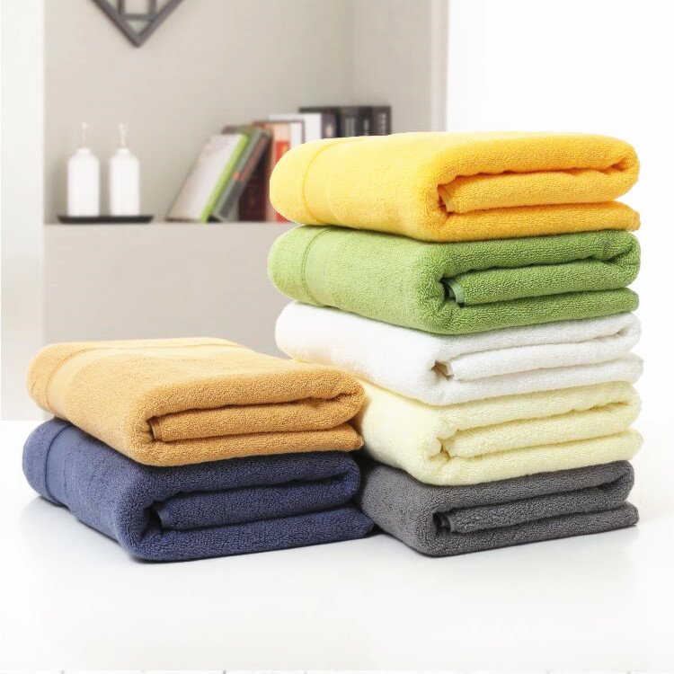 Cotton thickened plain colored bath towel - 3
