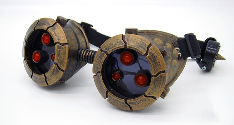 BadBoyStudio steampunk glasses cyber glow mask gas mask - 9