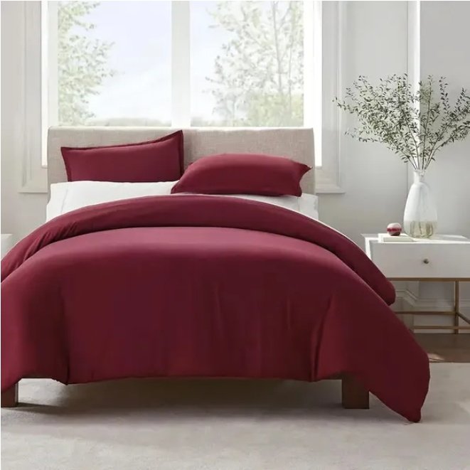 Serta Simply Clean Solid Duvet Cover Twin - 2