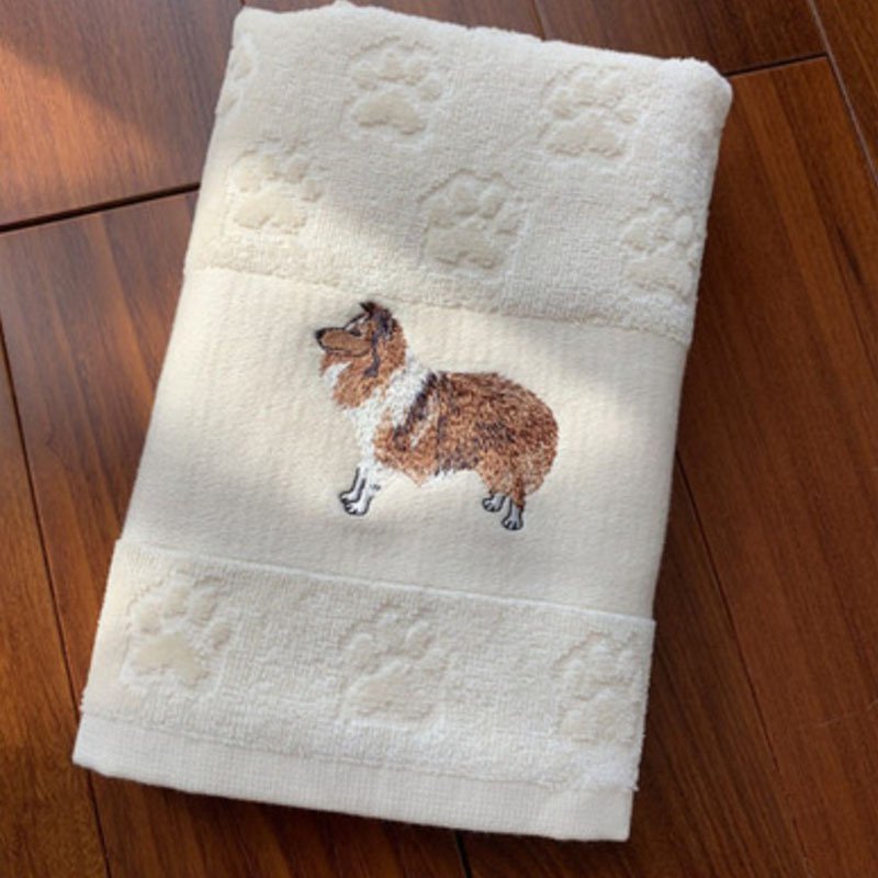 Dog Embroidery Water Absorbing Wash Towel - 5
