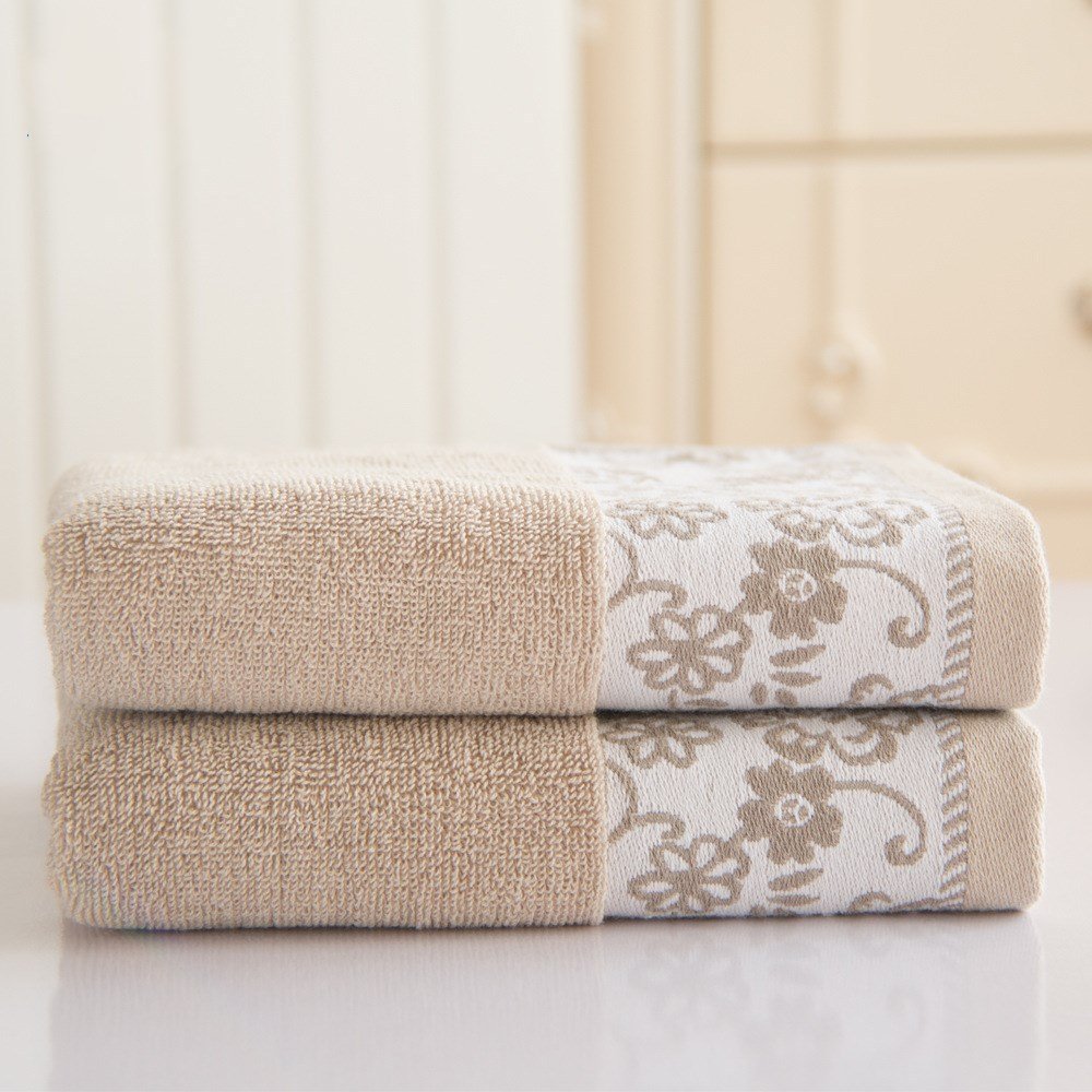 Wisteria flower cotton 32 ply jacquard absorbent towel - 2