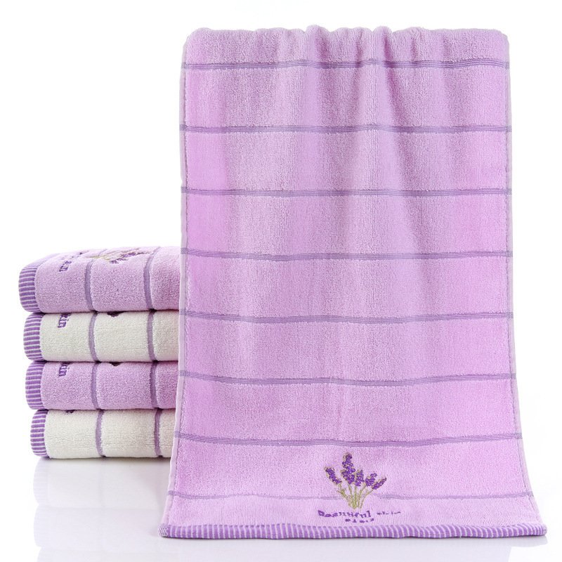 Pure Cotton 32 Strand Embroidered Face Washing Towel - 6