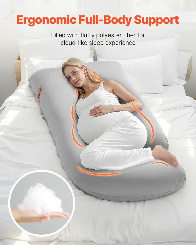 Pregnancy Pillow, G-Shaped Maternity Pillow For Sleeping, Full-Body Support Pillow With Removable & Washable Cover, Soft And Breathable Pregnancy Body Pillows For Back, Belly, Hips, Legs Relief