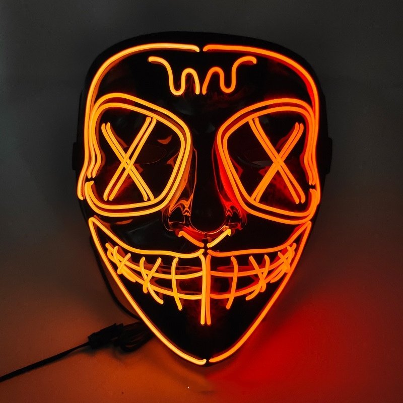 Halloween EL Horror Full Face Glow Mask - 7