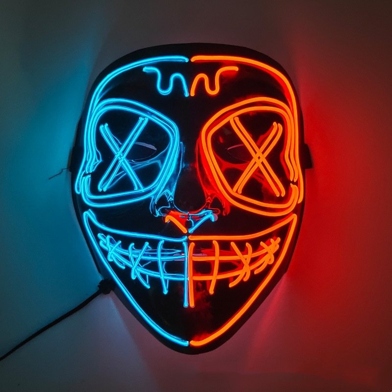 Halloween EL Horror Full Face Glow Mask - 2
