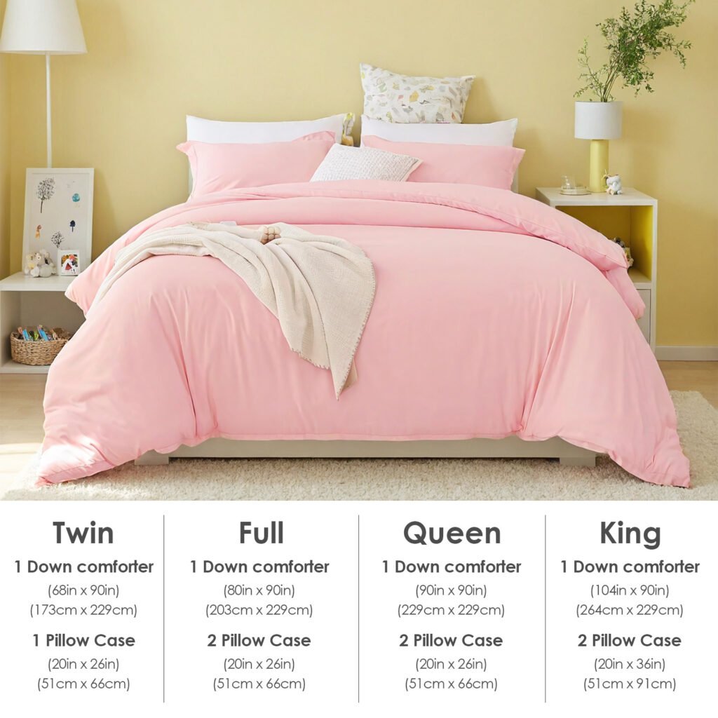 White & Pink Extra Large Duvet Cover Set Includes 1 Duvet Cover & 2 Pillowcases. Made Of Premium Breathable Microfiber With Hotel-grade Minimalist Design. Perfect For Bedrooms And Guesthouses. - 6
