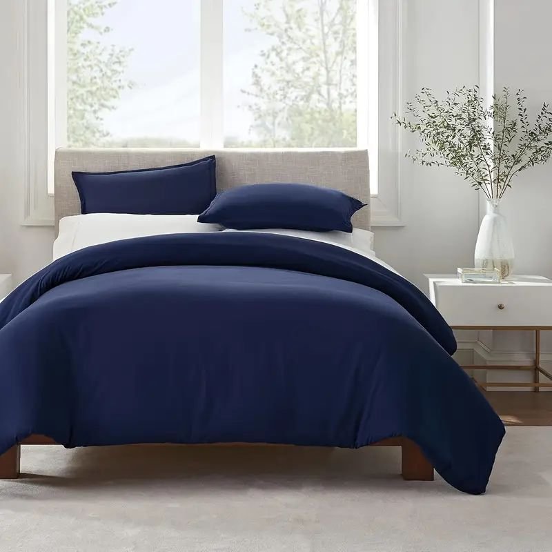 Serta Simply Clean Solid Duvet Cover Twin - 9