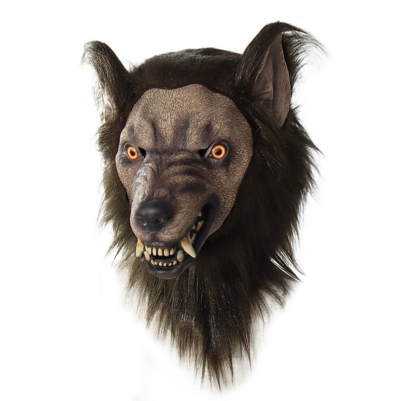 Werewolf Costume Party Mask Halloween Simulation Animal Rotate Headwear Costume Wolf Face Masks Cosplay - 4