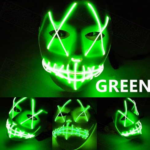 Halloween Led Glowing Full Face Mask - 6