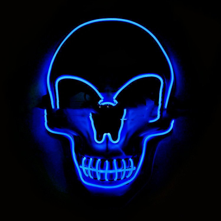 Skull LED Glowing Halloween Mask - 7