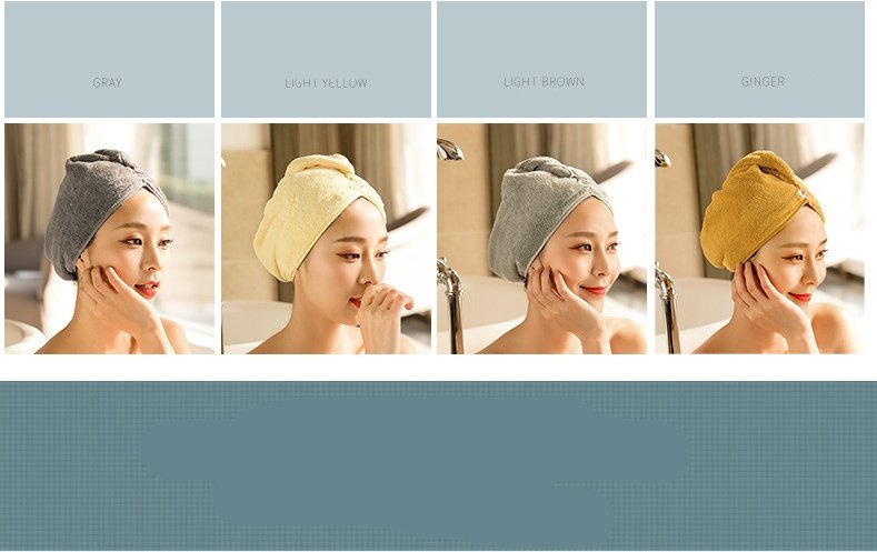 Women’s Hair Dryer Cap, Absorbent Dry Hair Towel - 2
