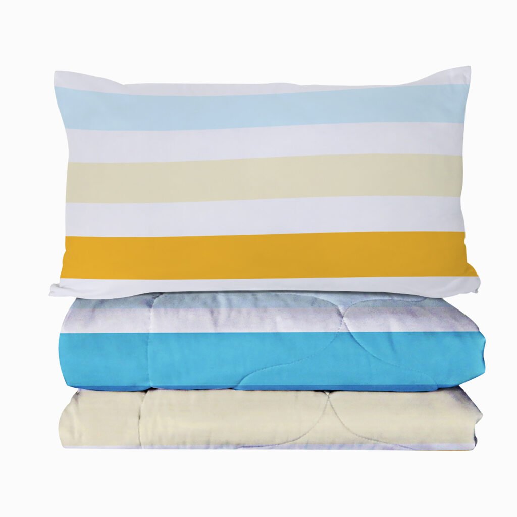 3pcs Soft And Comfortable Bedding Comforter Set Items With Rainbow Stripes, Including One Comforter Set And Two Pillowcases, Suitable For All Seasons - 7