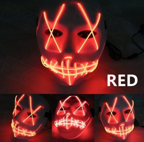 Halloween Led Glowing Full Face Mask - 7