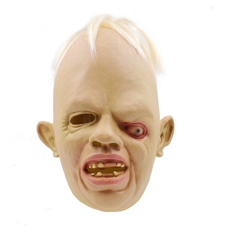 Horror One-Eyeed Mask Cosplay Scary Zombine Joker Haunted House Latex Masks Helmet Halloween Party Costume Props - 3