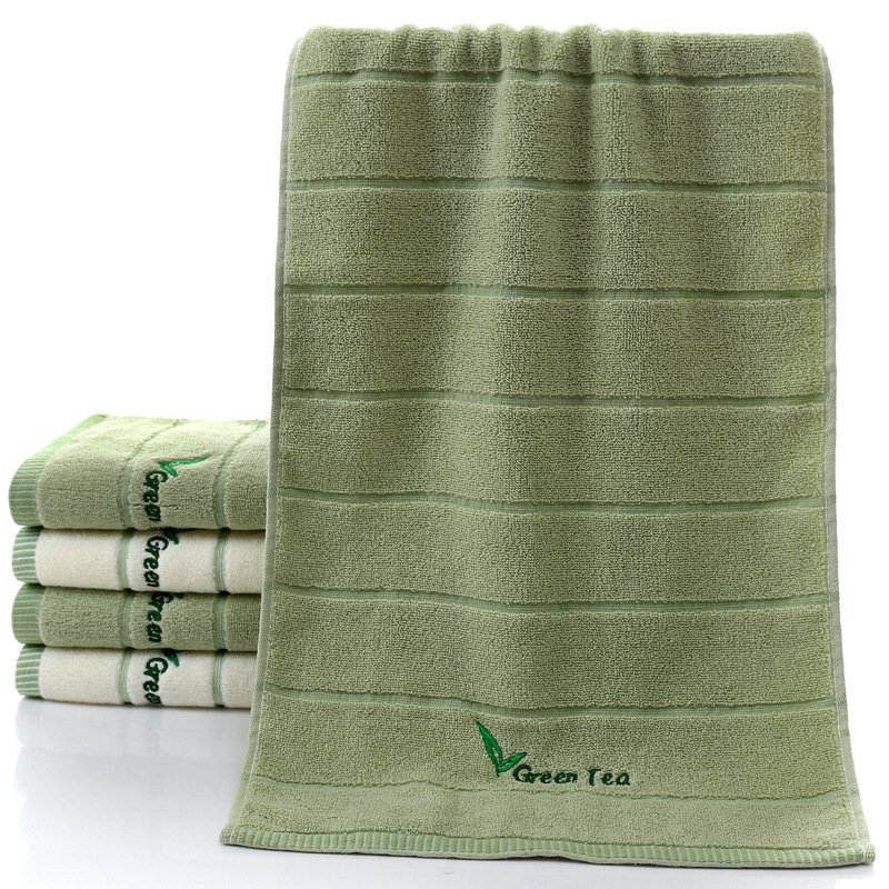 Pure Cotton 32 Strand Embroidered Face Washing Towel - 4