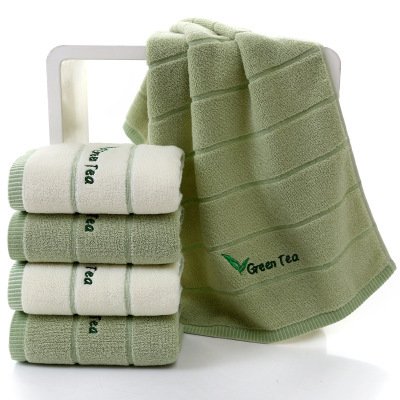 Pure Cotton 32 Strand Embroidered Face Washing Towel - 5