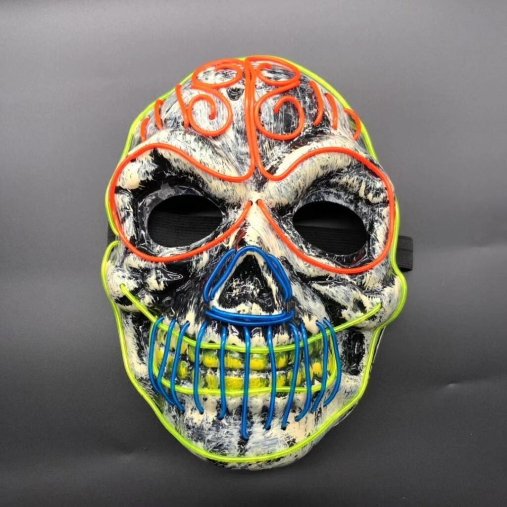 Halloween skull LED glowing mask - 6