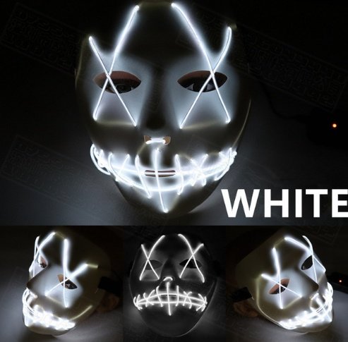 Halloween Led Glowing Full Face Mask - 8