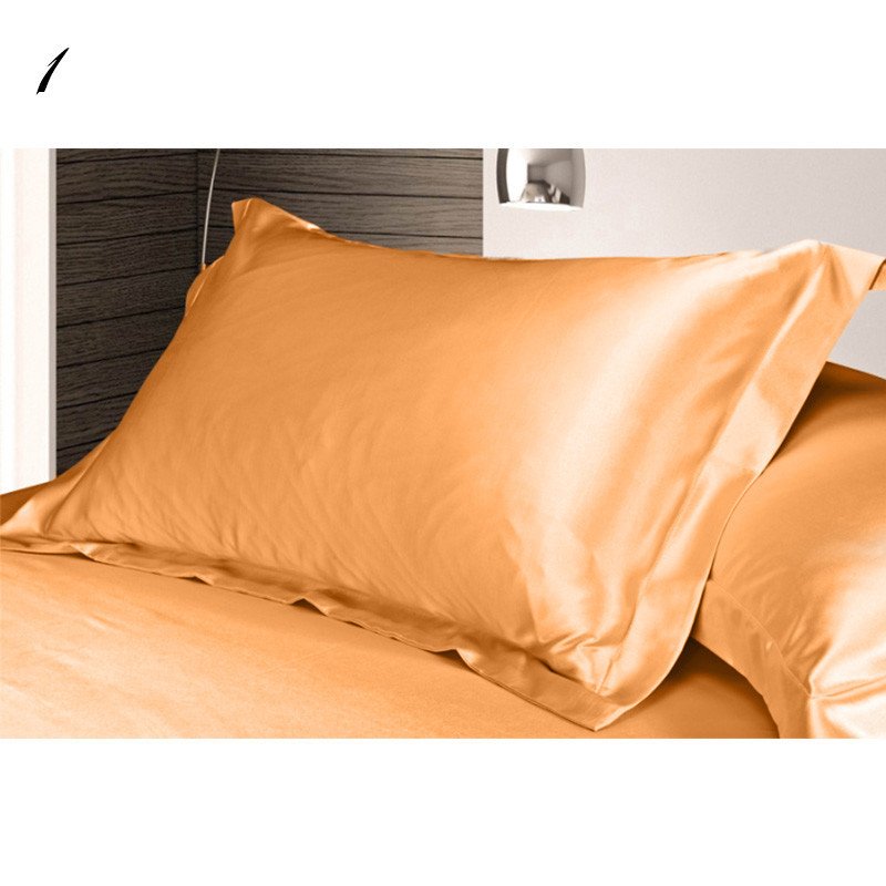 Pure color silk single pillow case - 5