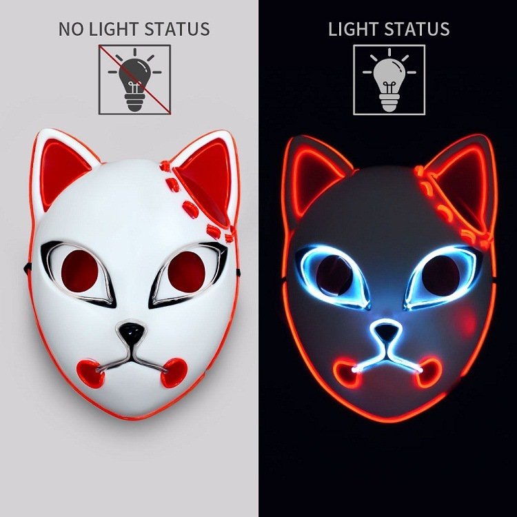 Luminous Line LED Cat Face Mask - 4